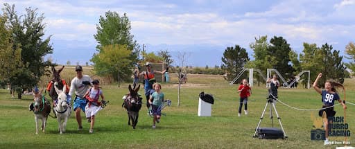 Burro-race coaching session in Colorado